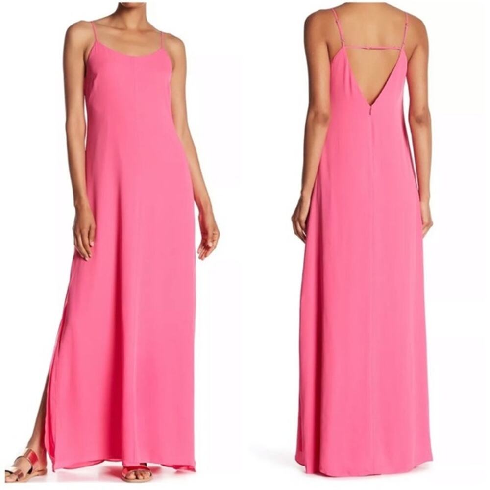 Rebecca Minkoff Pink Slit April Cutout Back Dress